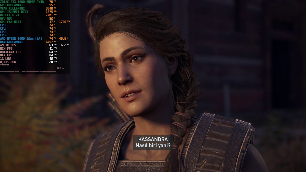 Assassin’s Creed Odyssey – 1660Super Ryzen5 1600 High Graphics Test