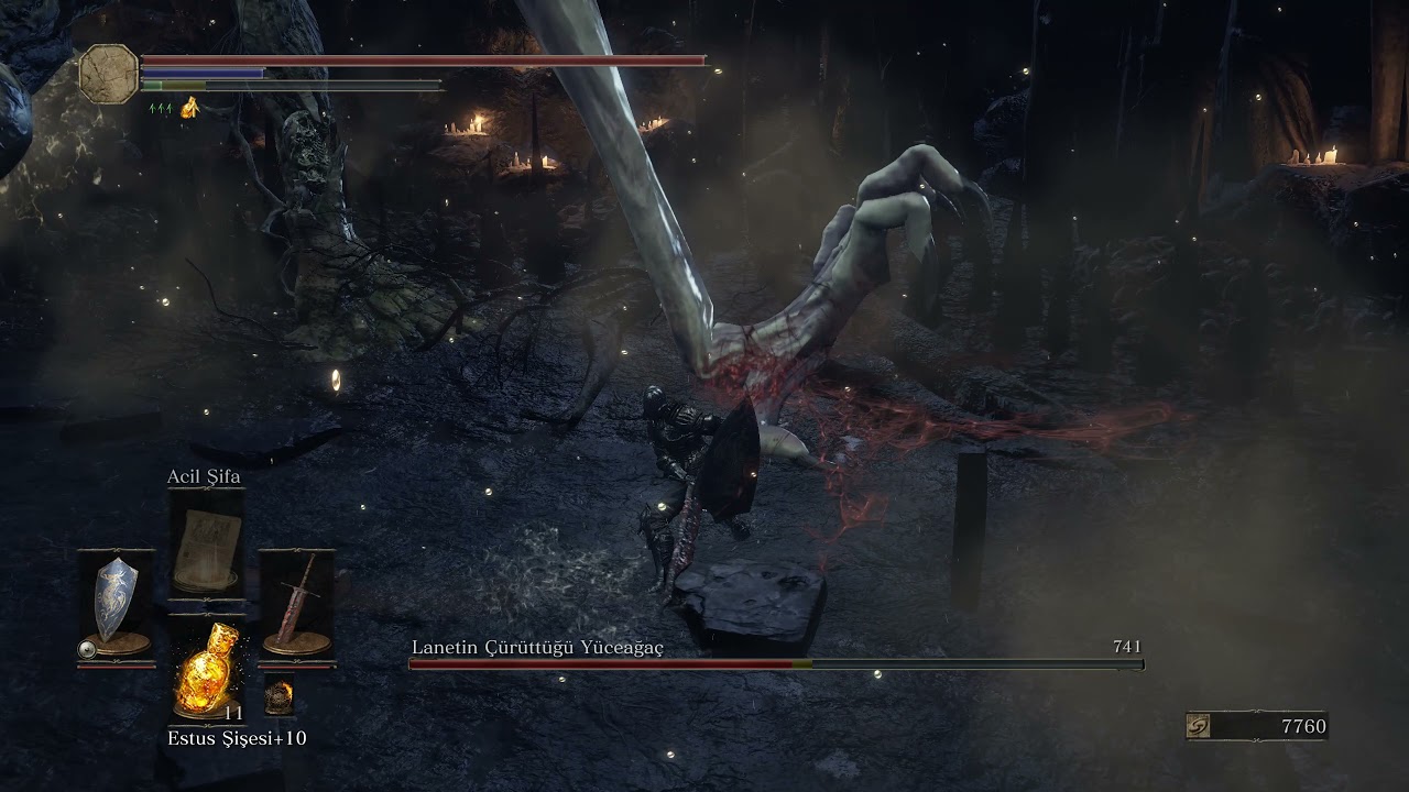 Dark Souls 3 My NG+ Curse-rotted Greatwood Boss Fight