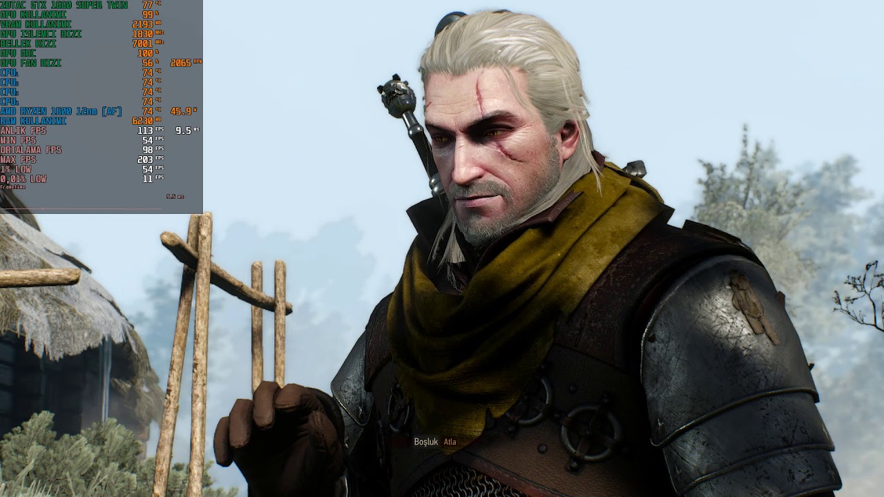 The Witcher 3 – 1660Super Ryzen5 1600 High Graphics Test