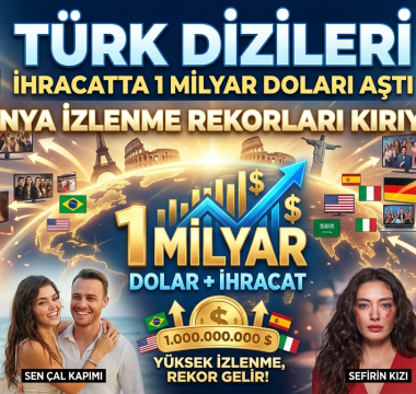 Türk Dizileri İhracatta 1 Milyar Doları Aştı, Dünya İzlenme Rekorları Kırıyor